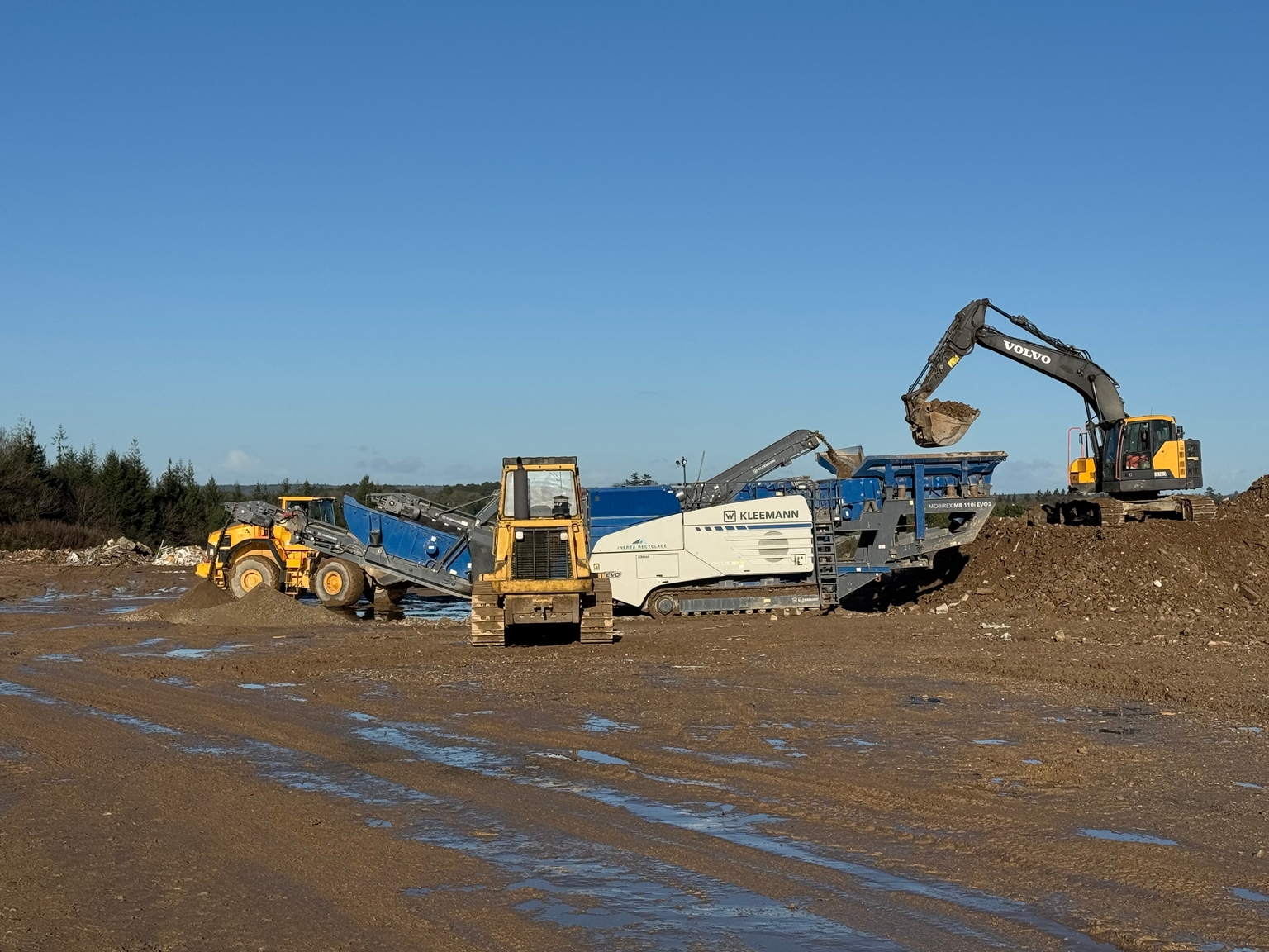 Installation de concassage sur le site