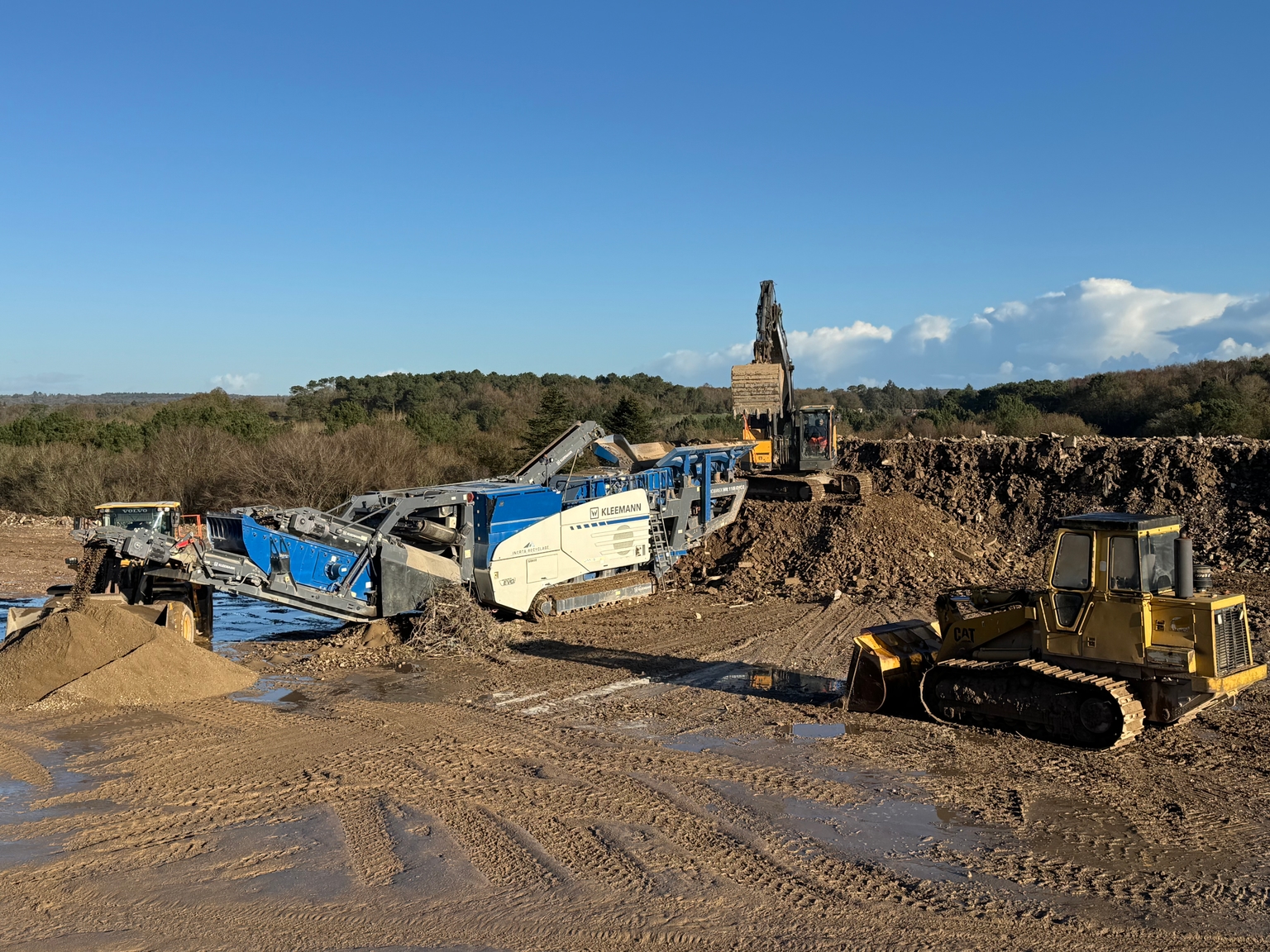 Installation de concassage sur le site